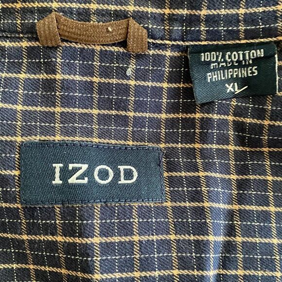 Izod Button down long sleeve collard pin striped mens shirt size XL - Picture 3 of 4